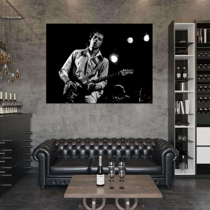 Dire Straits Retro Mark Knopfler Guitar Rock Band Wall Art Print Poster