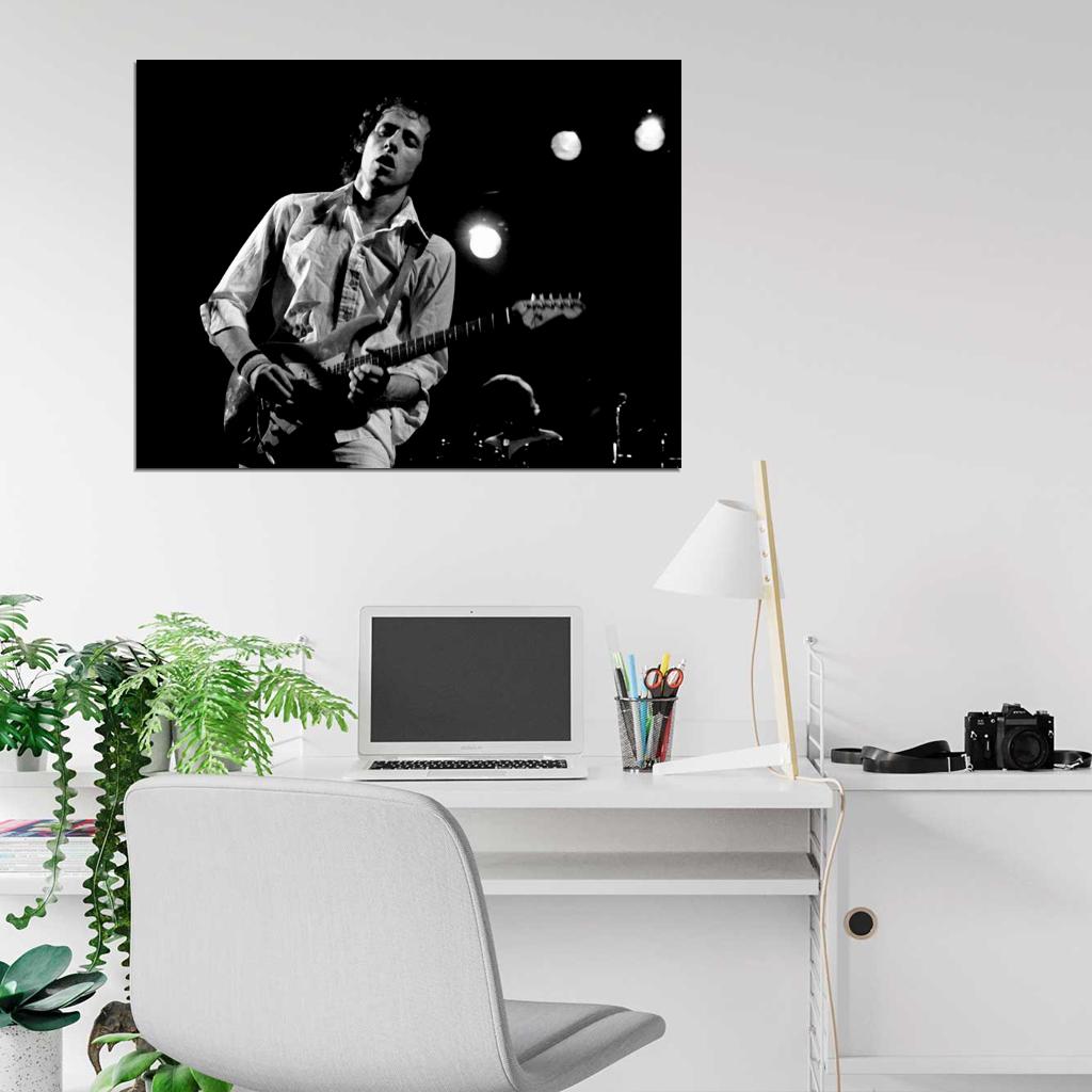 Dire Straits Retro Mark Knopfler Guitar Rock Band Wall Art Print Poster