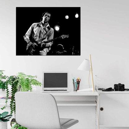 Dire Straits Retro Mark Knopfler Guitar Rock Band Wall Art Print Poster
