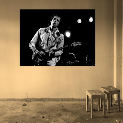 Dire Straits Retro Mark Knopfler Guitar Rock Band Wall Art Print Poster