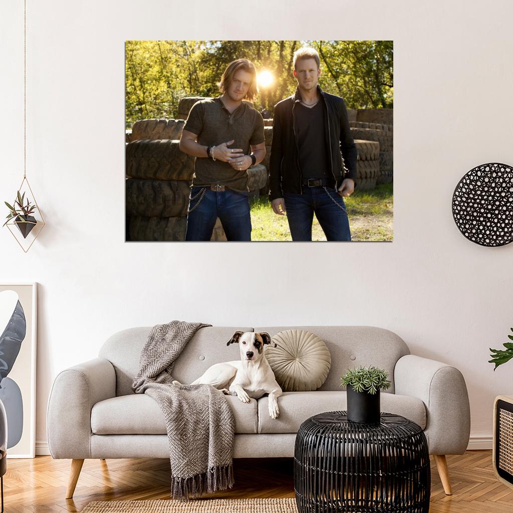 Florida Georgia Line Tyler Hubbard Brian Kelley Wall Art Print Poster