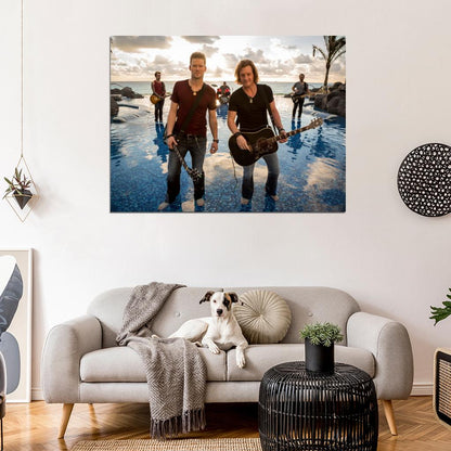 Florida Georgia Line Brian Kelley Tyler Hubbard Band Wall Art Print Poster