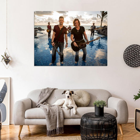 Florida Georgia Line Brian Kelley Tyler Hubbard Band Wall Art Print Poster