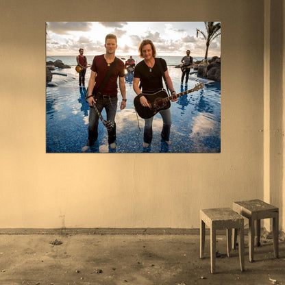 Florida Georgia Line Brian Kelley Tyler Hubbard Band Wall Art Print Poster