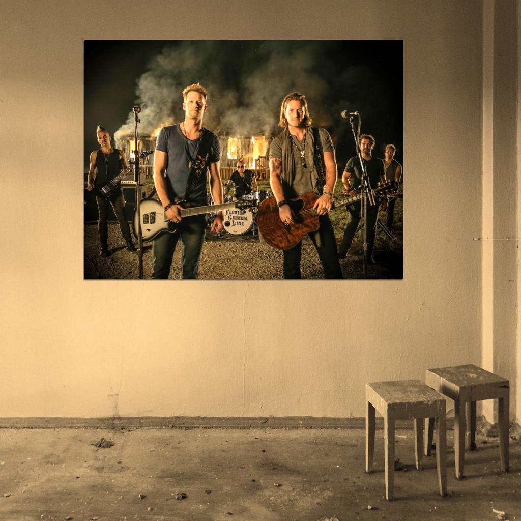Florida Georgia Line Brian Kelley Tyler Hubbard Wall Art Print Poster