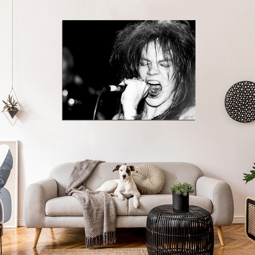Guns n' Roses Axl Rose Singing Stage Hard Rock Band Wall Art Print Poster