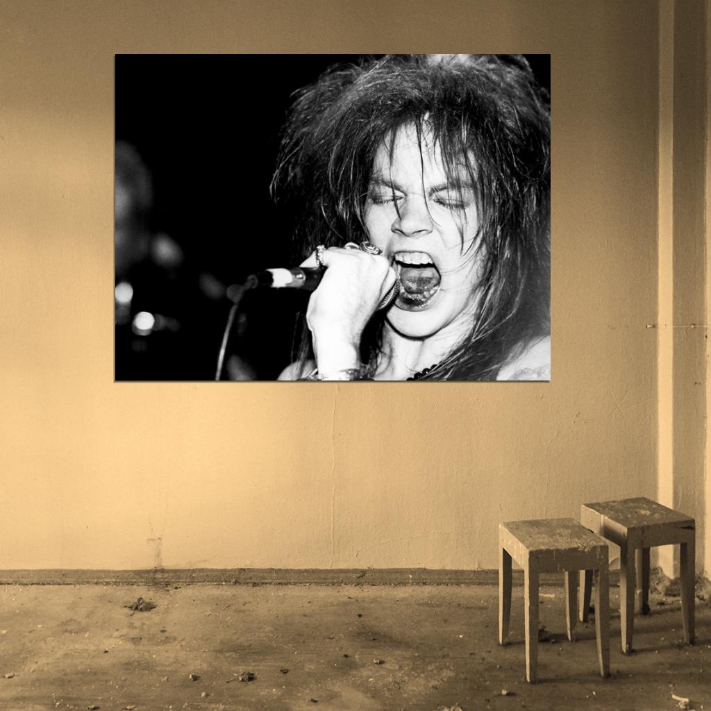 Guns n' Roses Axl Rose Singing Stage Hard Rock Band Wall Art Print Poster