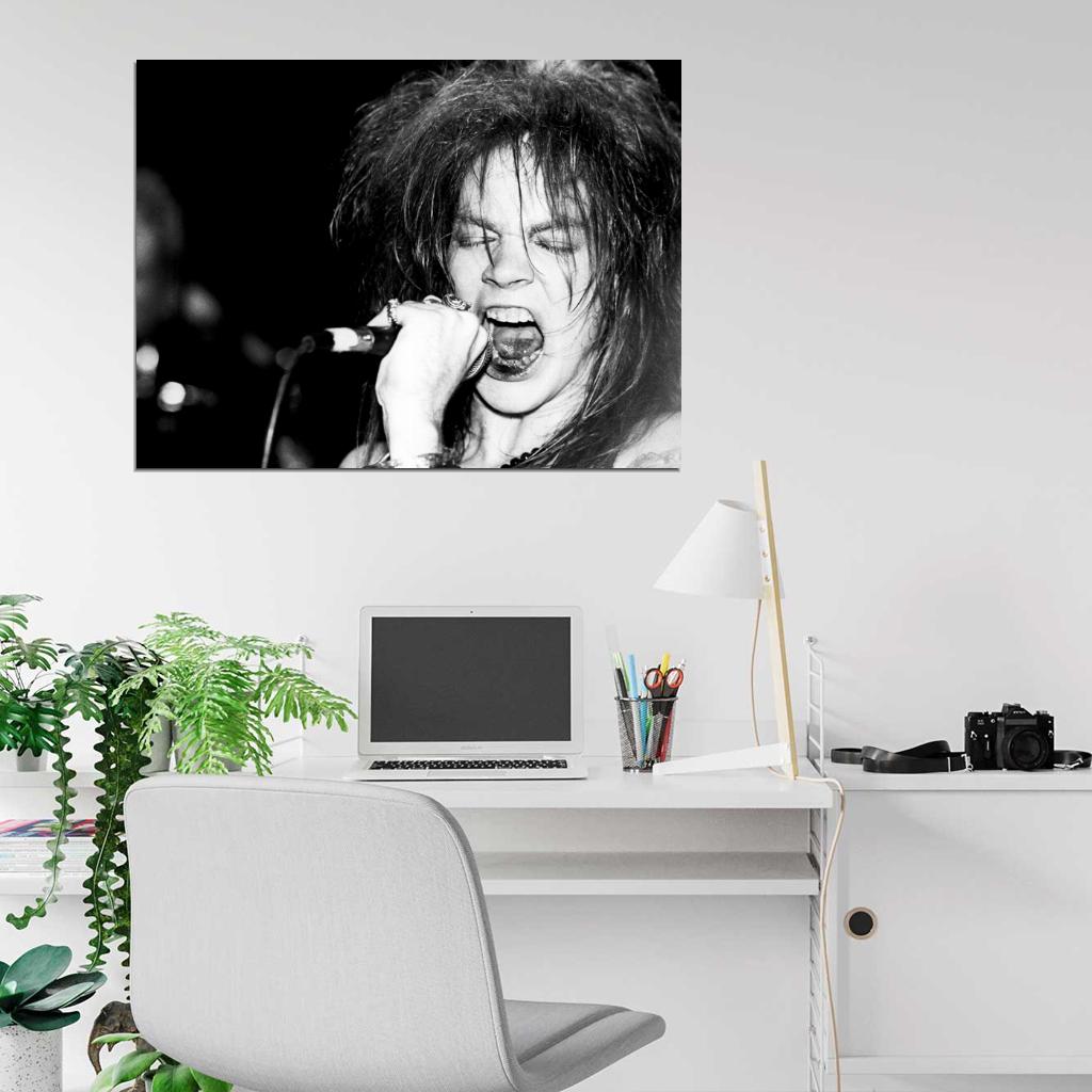 Guns n' Roses Axl Rose Singing Stage Hard Rock Band Wall Art Print Poster