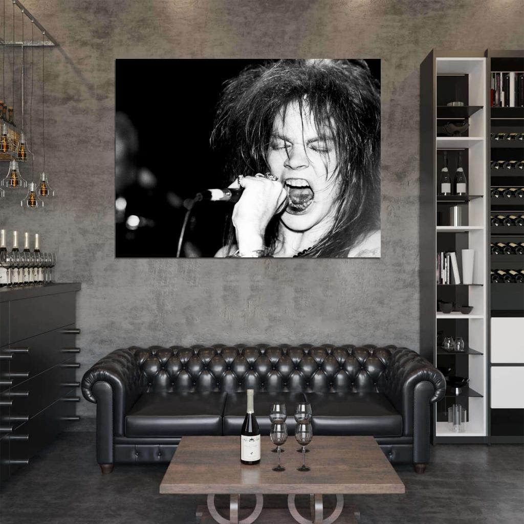 Guns n' Roses Axl Rose Singing Stage Hard Rock Band Wall Art Print Poster
