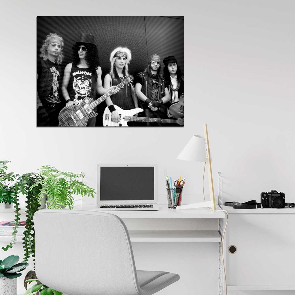 Guns n' Roses Retro Matt Sorum Slash Duff Axl Izzy Wall Art Print Poster