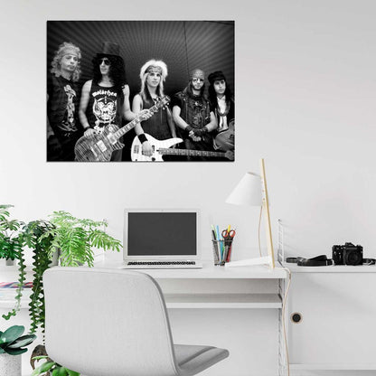 Guns n' Roses Retro Matt Sorum Slash Duff Axl Izzy Wall Art Print Poster
