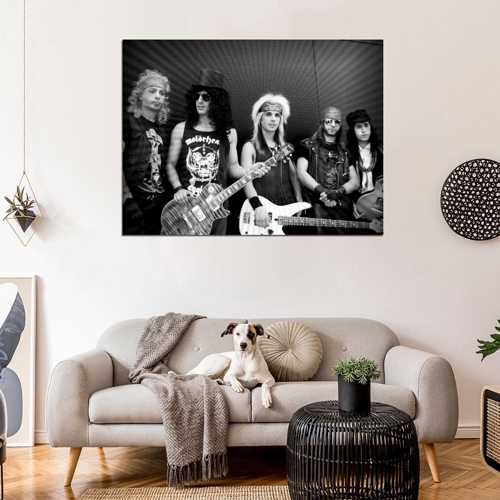 Guns n' Roses Retro Matt Sorum Slash Duff Axl Izzy Wall Art Print Poster