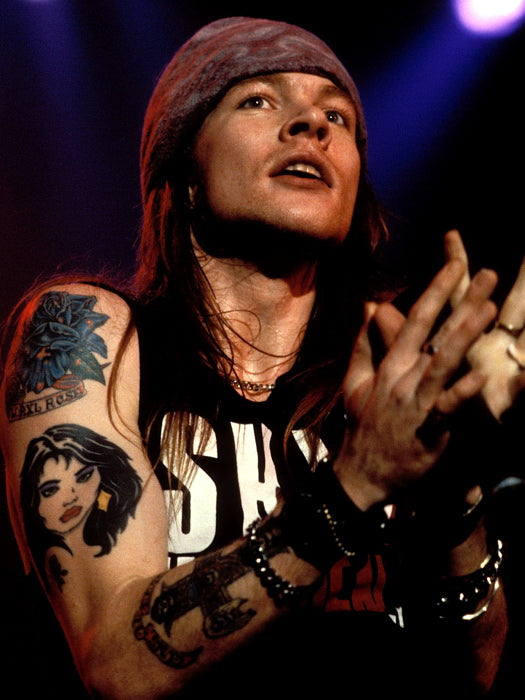 Guns n' Roses Retro Axl Rose Stage Tattoos Rock Band Wall Art Print Poster