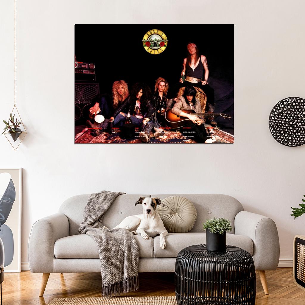 Guns n' Roses Adler Slash McKagan Stradlin Axl Rose Wall Art Print Poster