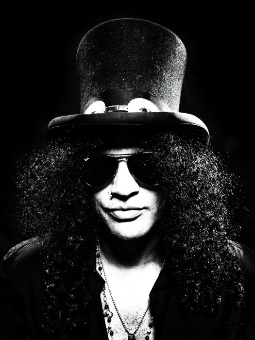 Guns n' Roses BW Portrait Slash Hard Rock Band Wall Art Print Poster