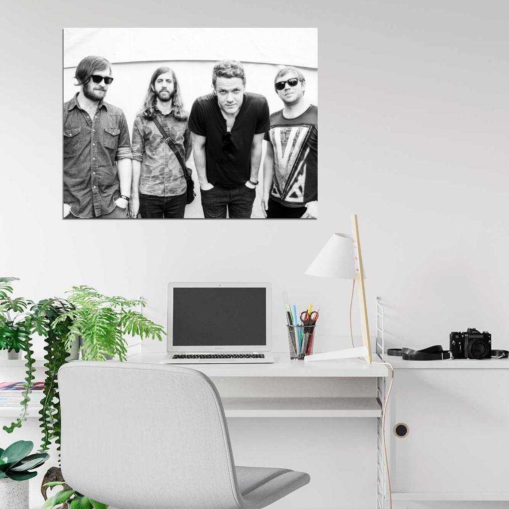 Imagine Dragons Awesome BW Indie Rock Band Wall Art Print Poster