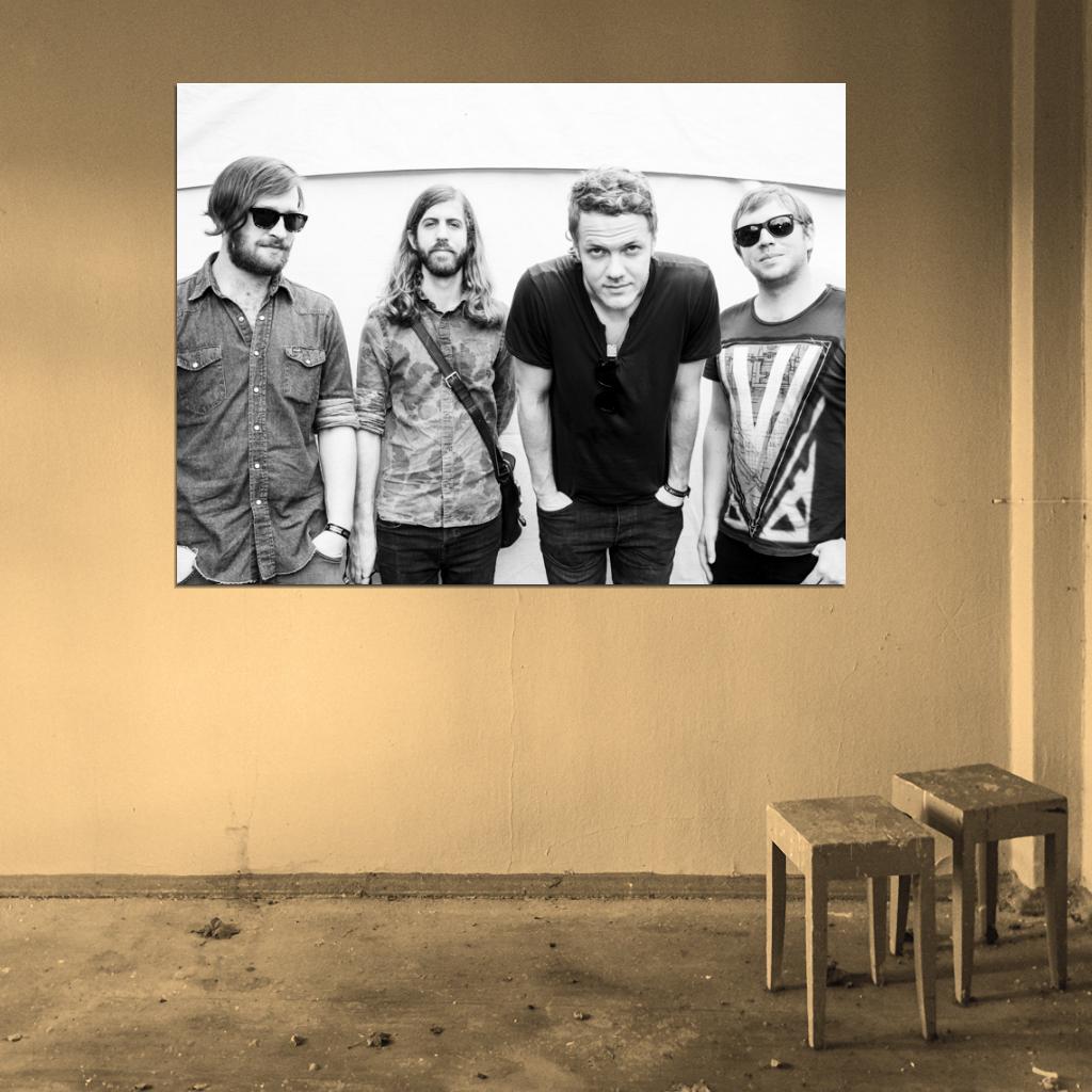 Imagine Dragons Awesome BW Indie Rock Band Wall Art Print Poster