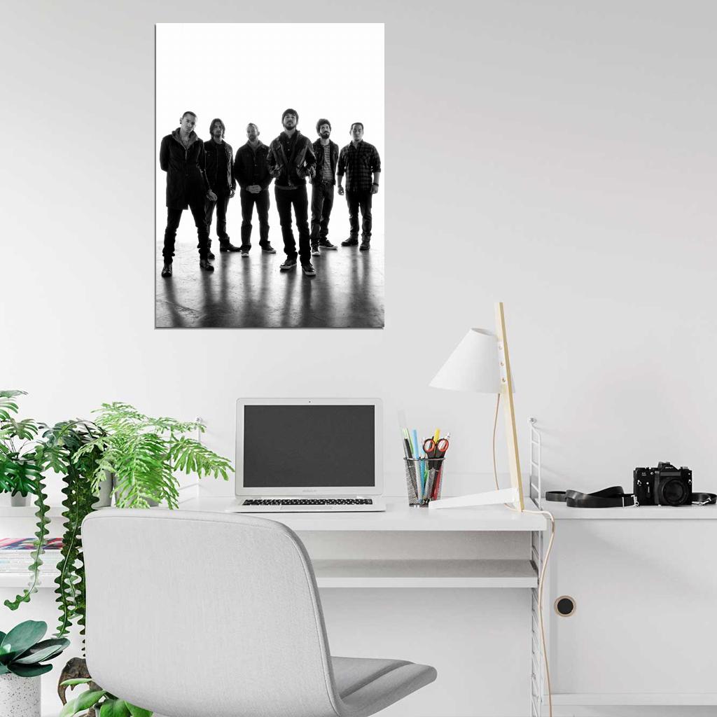 Linkin Park Awesome BW Lineup Music Rock Band Wall Art Print Poster