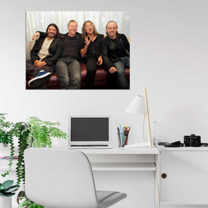 Metallica Trujillo Hetfield Hammett Ulrich Rock Band Wall Art Print Poster