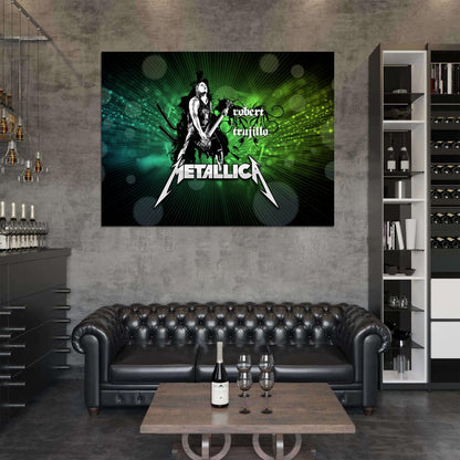 Metallica Robert Trujillo Awesome Art Heavy Metal Band Wall Art Print Poster
