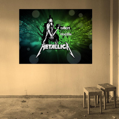 Metallica Robert Trujillo Awesome Art Heavy Metal Band Wall Art Print Poster