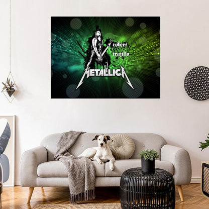 Metallica Robert Trujillo Awesome Art Heavy Metal Band Wall Art Print Poster