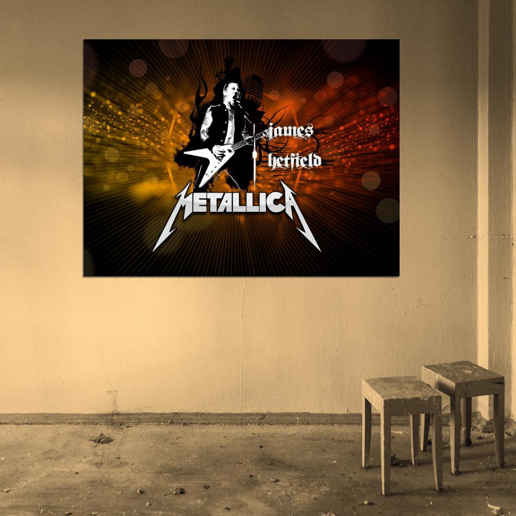 Metallica Amazing James Hetfield Art Heavy Metal Band Wall Art Print Poster