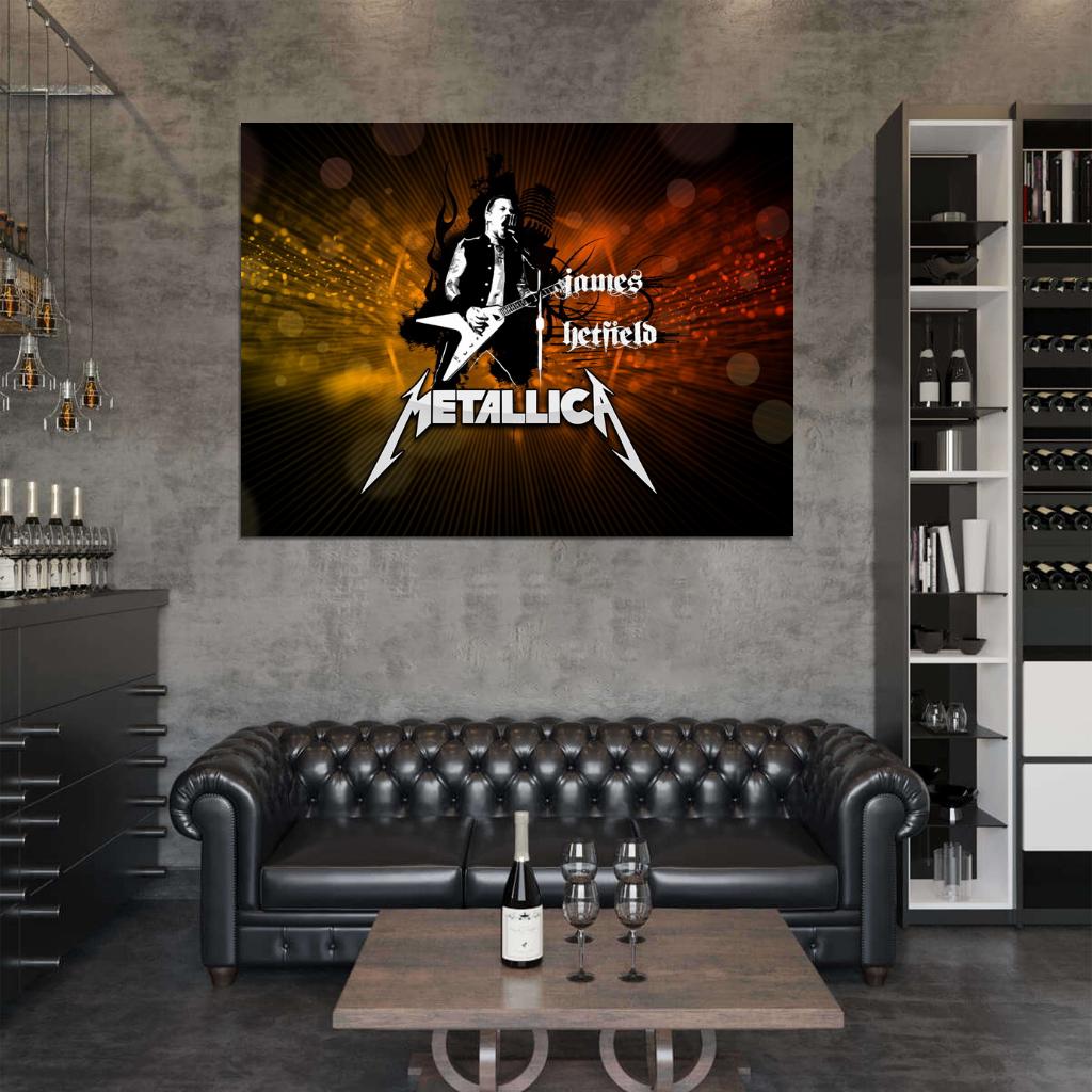 Metallica Amazing James Hetfield Art Heavy Metal Band Wall Art Print Poster