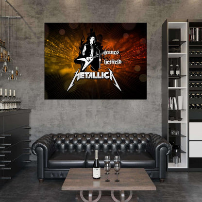 Metallica Amazing James Hetfield Art Heavy Metal Band Wall Art Print Poster