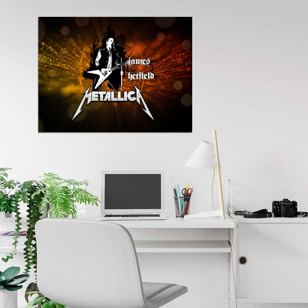 Metallica Amazing James Hetfield Art Heavy Metal Band Wall Art Print Poster
