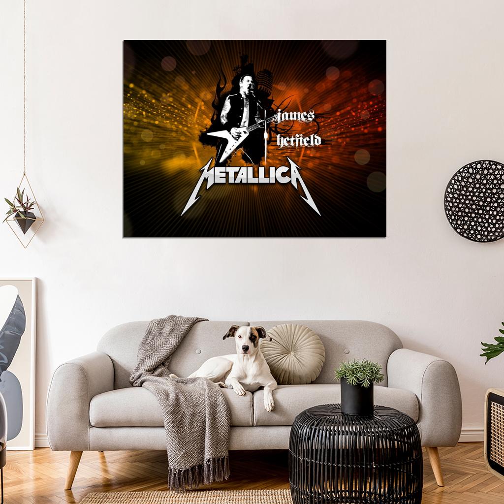 Metallica Amazing James Hetfield Art Heavy Metal Band Wall Art Print Poster