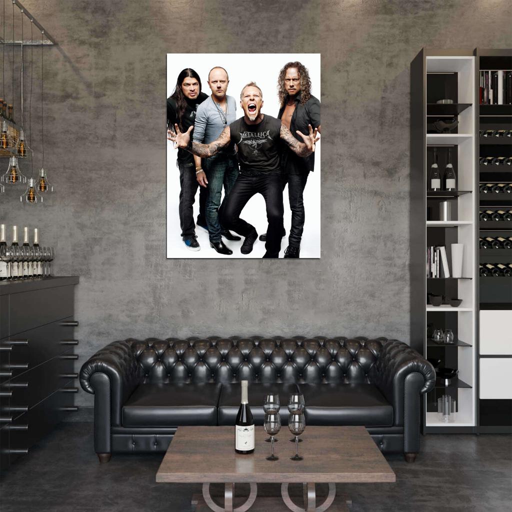 Metallica Trujillo Ulrich Hetfield Hammett Rock Band Wall Art Print Poster