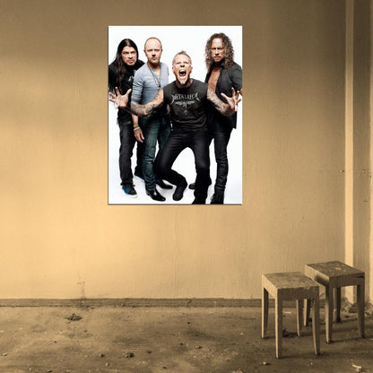 Metallica Trujillo Ulrich Hetfield Hammett Rock Band Wall Art Print Poster