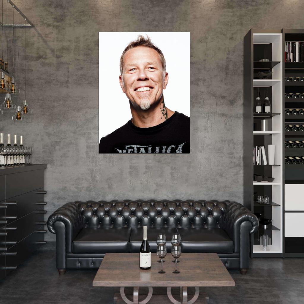 Metallica Portrait James Hetfield Heavy Metal Band Wall Art Print Poster