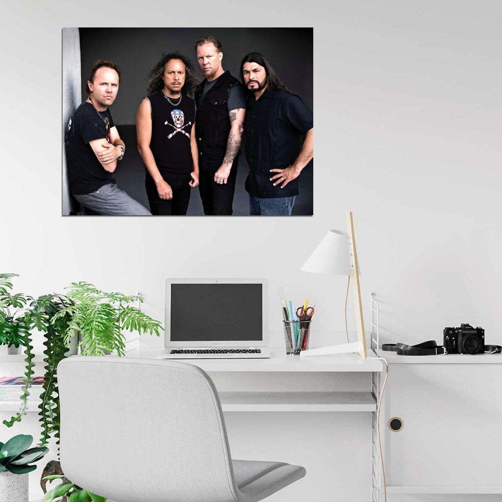 Metallica Ulrich Hammett Hetfield Trujillo Heavy Metal Wall Art Print Poster
