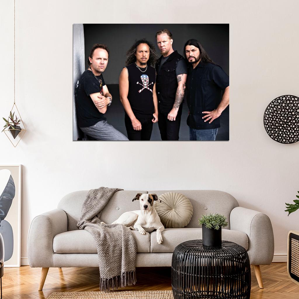 Metallica Ulrich Hammett Hetfield Trujillo Heavy Metal Wall Art Print Poster
