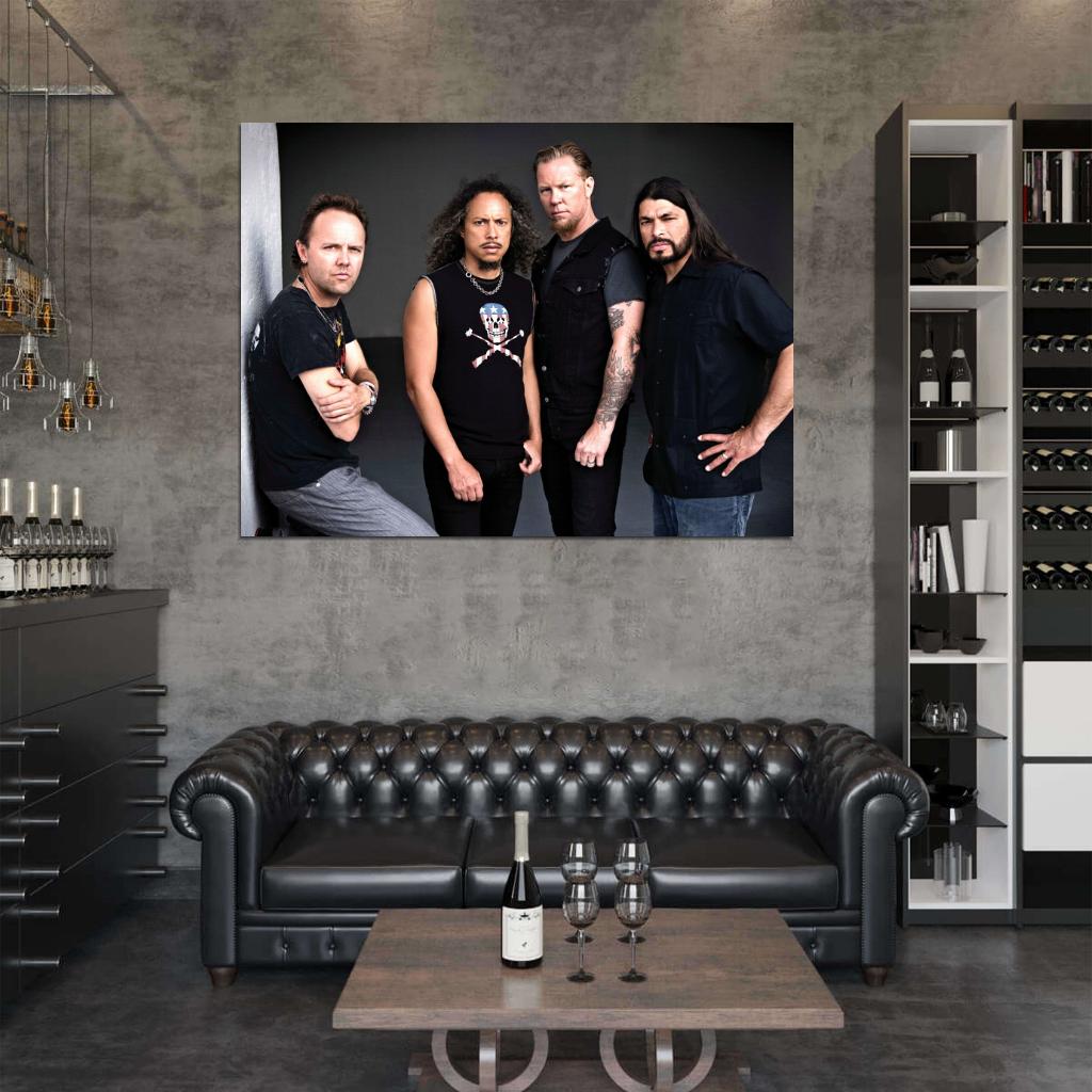 Metallica Ulrich Hammett Hetfield Trujillo Heavy Metal Wall Art Print Poster