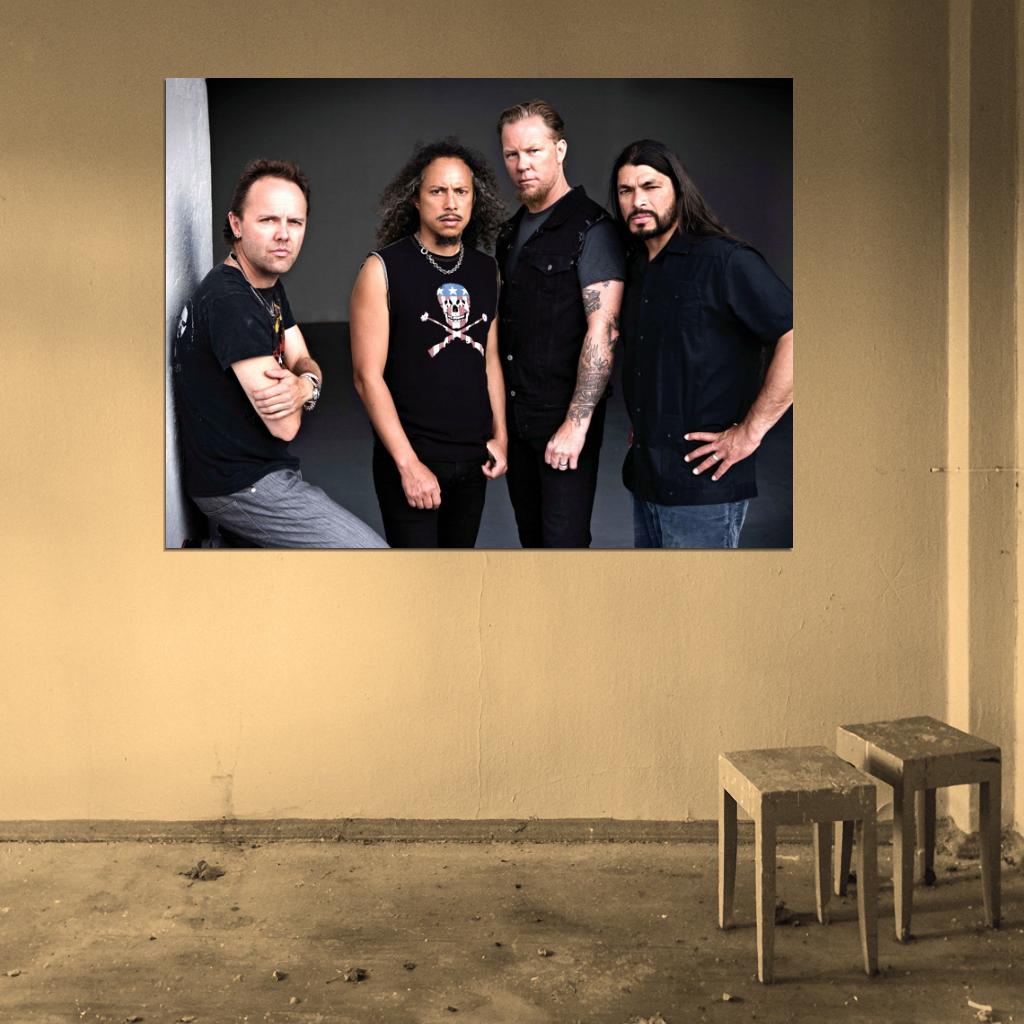 Metallica Ulrich Hammett Hetfield Trujillo Heavy Metal Wall Art Print Poster