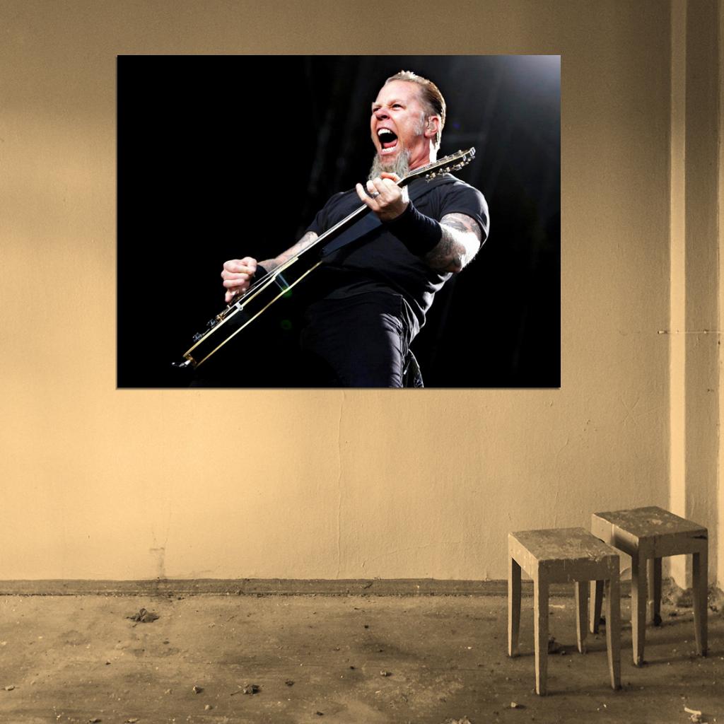 Metallica James Hetfield Stage Guitar Heavy Metal Band Wall Art Print Poster
