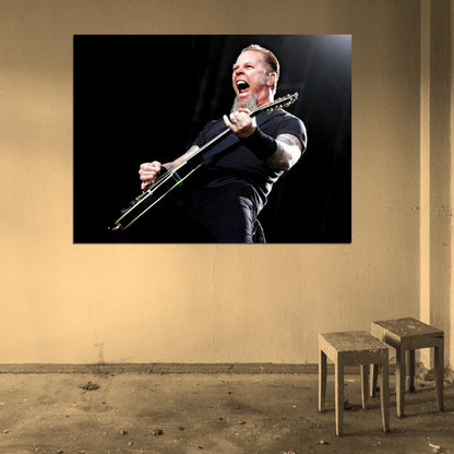 Metallica James Hetfield Stage Guitar Heavy Metal Band Wall Art Print Poster