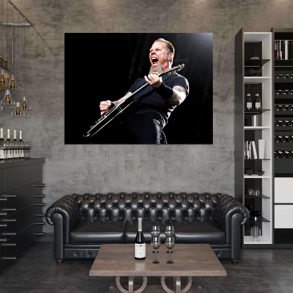 Metallica James Hetfield Stage Guitar Heavy Metal Band Wall Art Print Poster