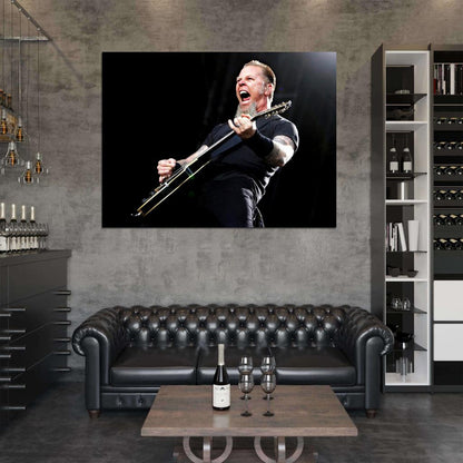 Metallica James Hetfield Stage Guitar Heavy Metal Band Wall Art Print Poster