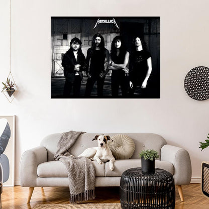 Metallica Retro Young Ulrich Hetfield Hammett Mustaine Wall Art Print Poster