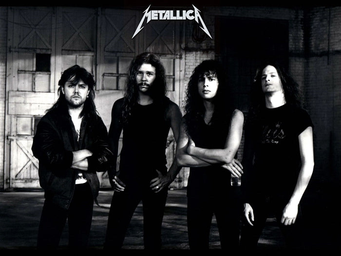 Metallica Retro Young Ulrich Hetfield Hammett Mustaine Wall Art Print Poster