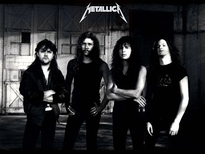 Metallica Retro Young Ulrich Hetfield Hammett Mustaine Wall Art Print Poster