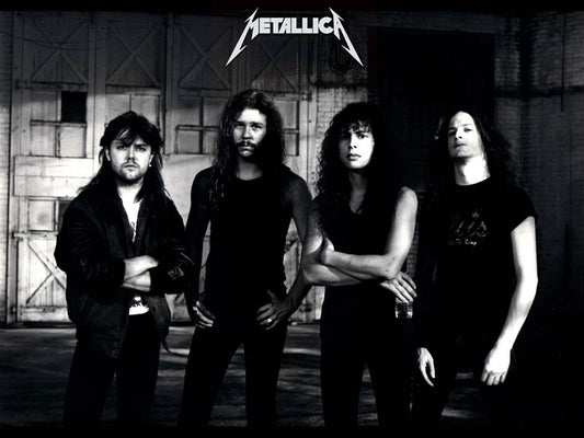 Metallica Retro Young Ulrich Hetfield Hammett Mustaine Wall Art Print Poster