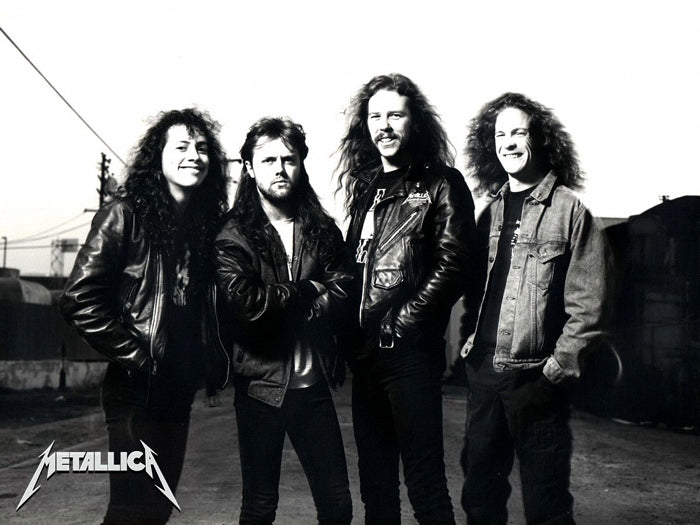 Metallica BW Retro Young Hard Rock Heavy Metal Band Wall Art Print Poster