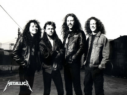 Metallica BW Retro Young Hard Rock Heavy Metal Band Wall Art Print Poster