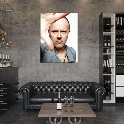 Metallica Lars Ulrich Portrait Heavy Metal Band Wall Art Print Poster