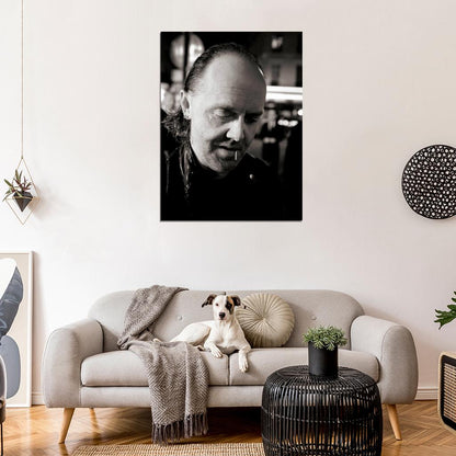 Metallica Lars Ulrich BW Portrait Heavy Metal Band Wall Art Print Poster